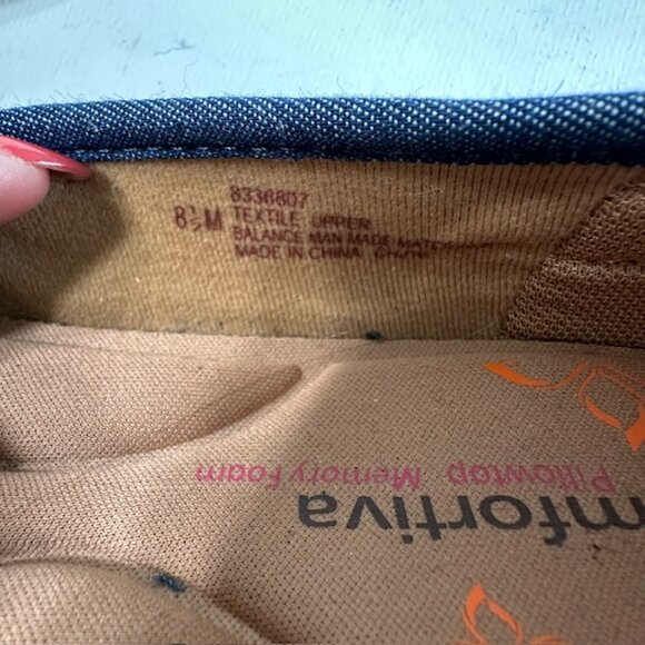 Comfortiva Navy denim espadrille flats with a jute-wrapped sole Size 8.5 M - Picture 5 of 7